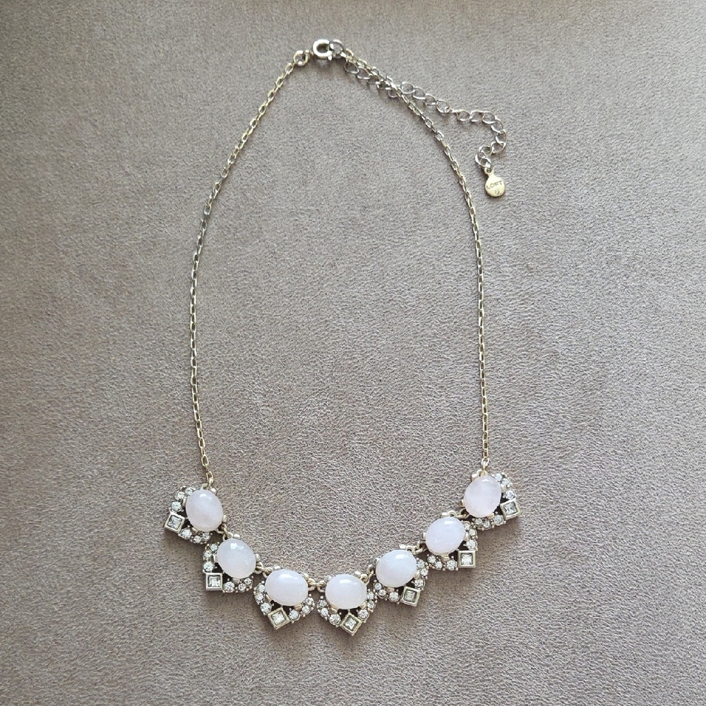J CREW Gold and Pink Necklace